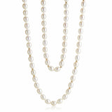 Baroque White Pearl & Gold Rope Necklace