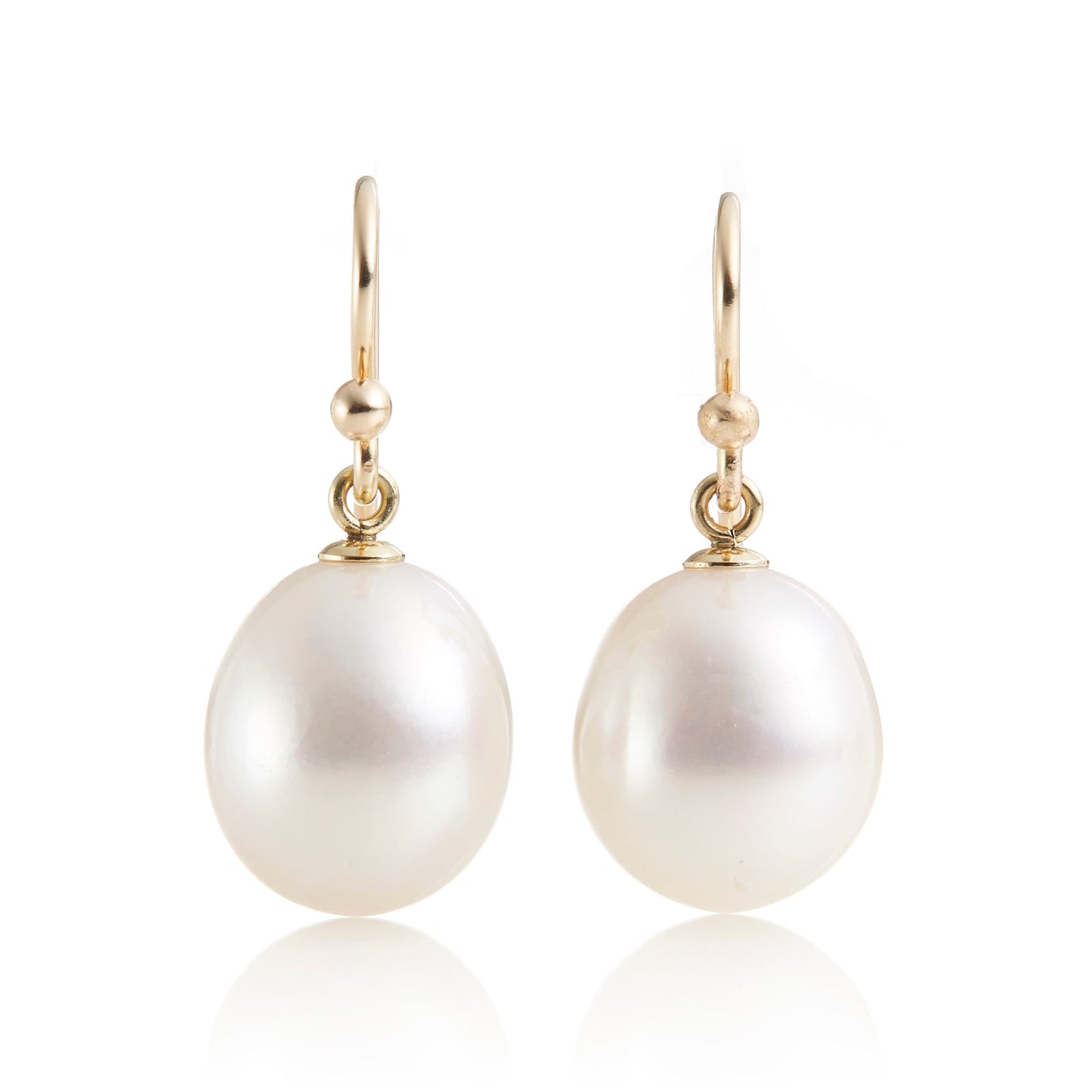 White Pearl Drop Earrings