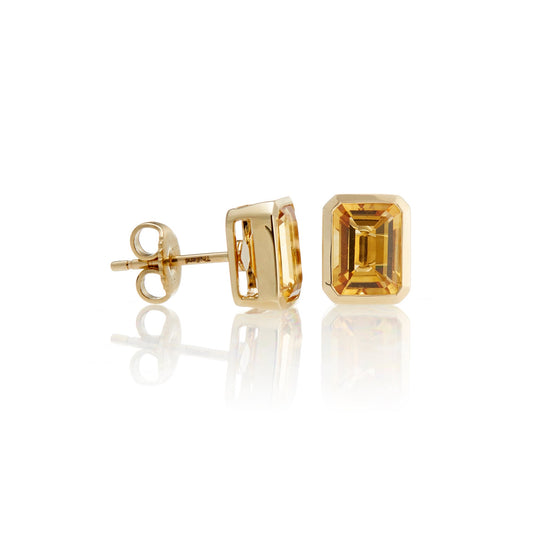 Newport Earrings in Citrine