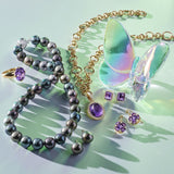 Newport Earrings in Amethyst