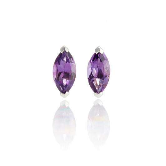 Gump's Signature Amethyst Marquis Stud Earrings