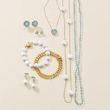 Floret Earrings in Aquamarine