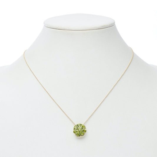 Peridot & Diamond Pinwheel Pendant Necklace