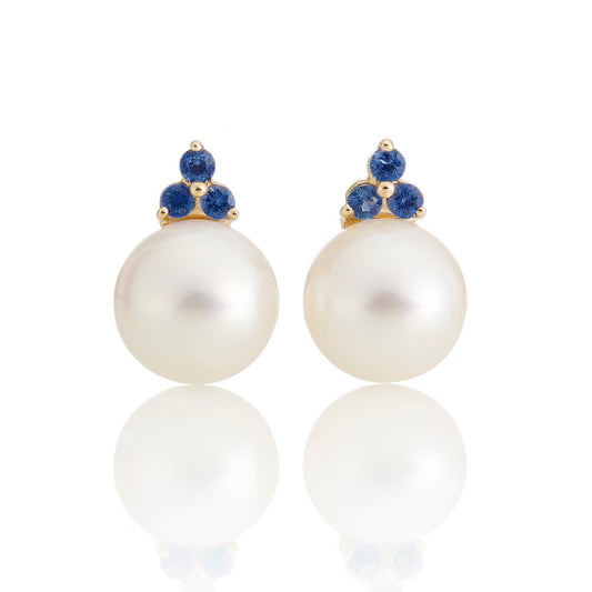 Gump's Signature Madison Earrings in Pearls & Sapphires