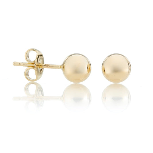 6mm Gold Ball Earrings