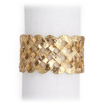 L'Objet Matte Braid Napkin Rings, Set of 4 Gold