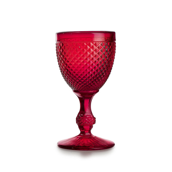 Vista Alegre Red Bicos Water Goblets, Set of 4