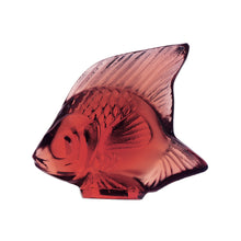 Lalique Crystal Fish, Golden Red