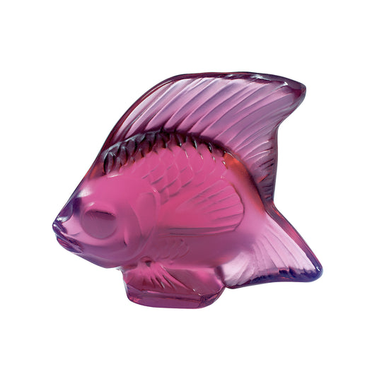 Lalique Crystal Fish, Fuchsia