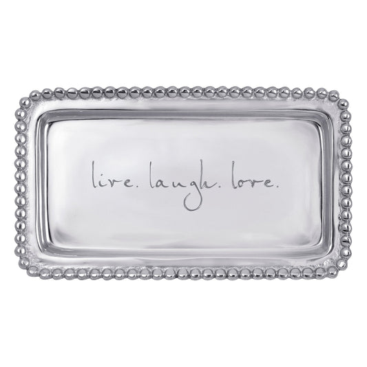 Mariposa Live. Laugh. Love. Beaded Tray