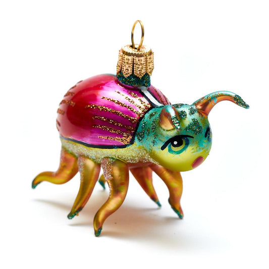 Pink & Aqua Beetle Ornament