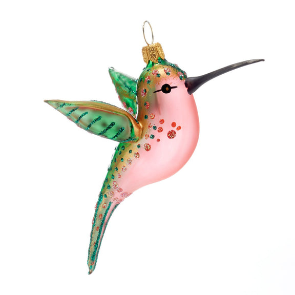 Green & Pink Hummingbird Ornament