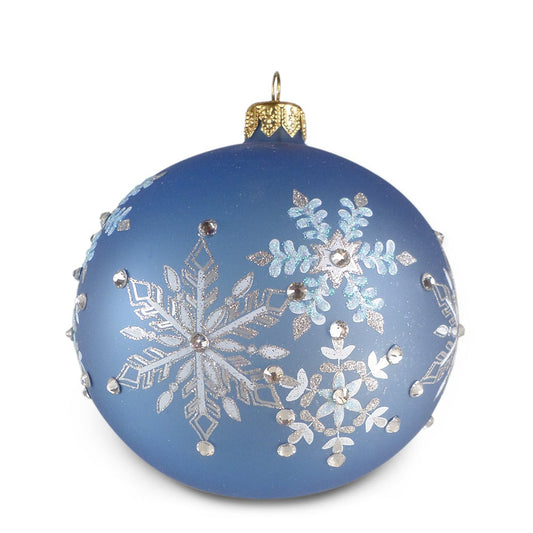 Blue with Snowflakes Ornament