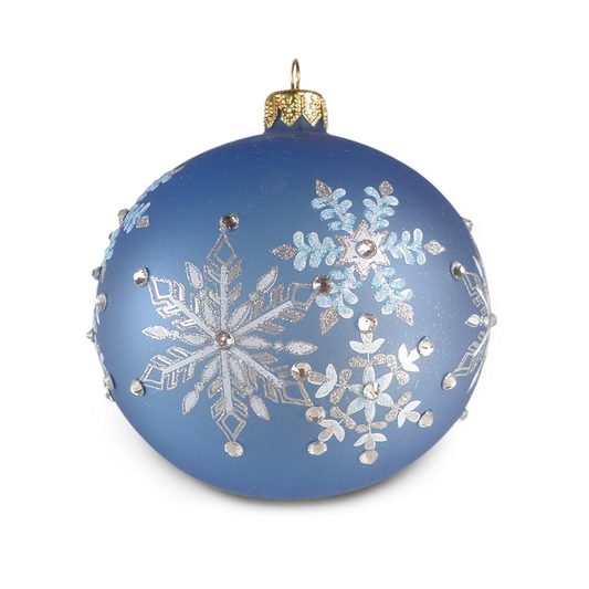 Blue with Snowflakes Ornament