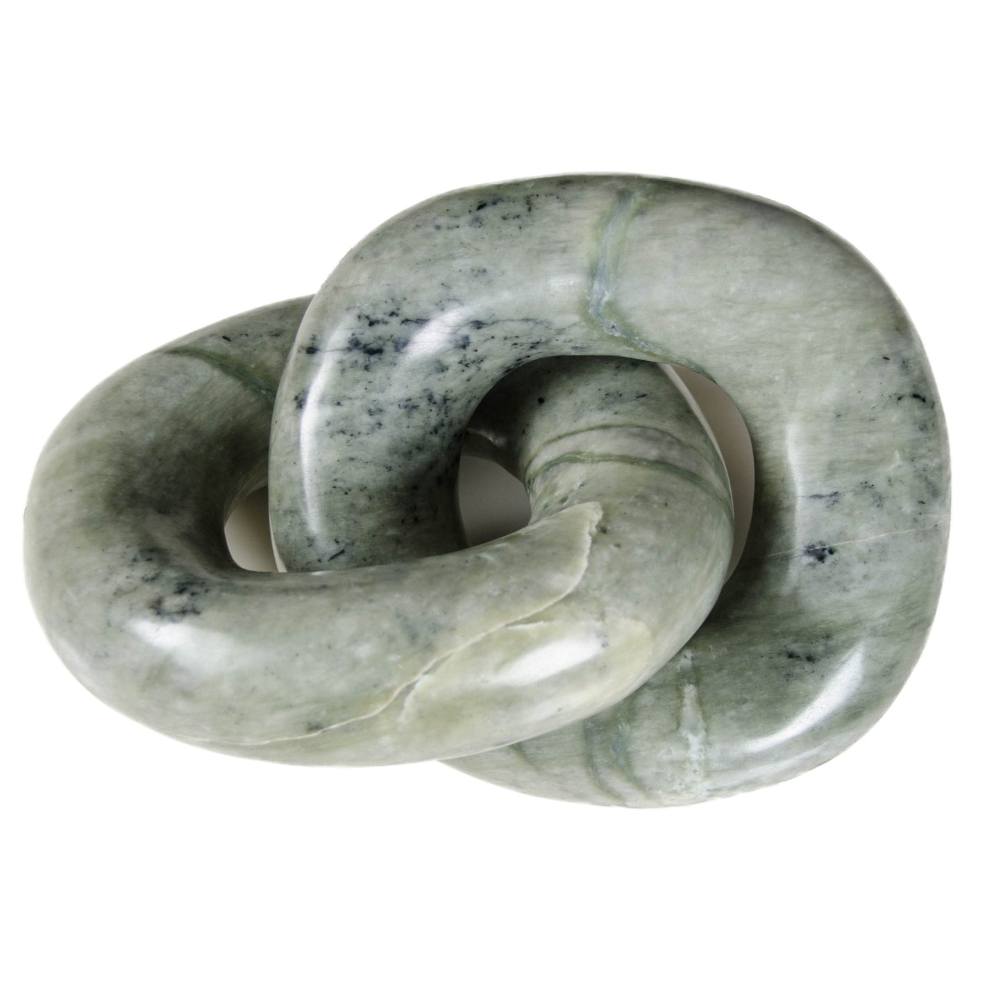 Nephrite Jade Double Ring Link