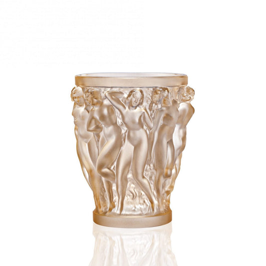 Lalique Small Bacchantes Vase, Gold Luster
