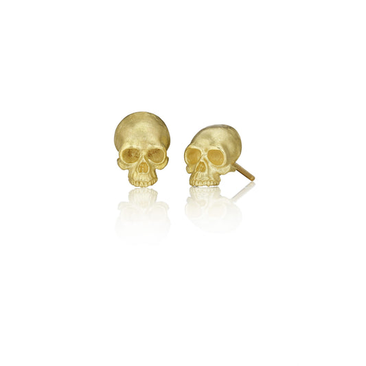 Anthony Lent Tiny Skull Earrings