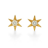 Anthony Lent Petite Six Point Star Stud Earrings