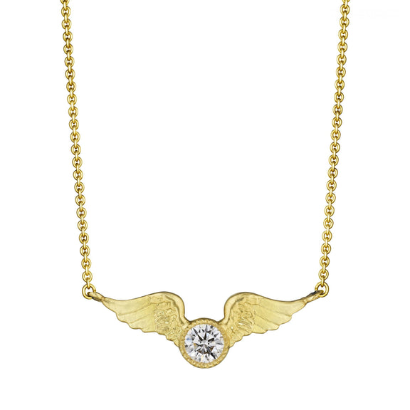 Anthony Lent Small Victory Necklace with Diamond