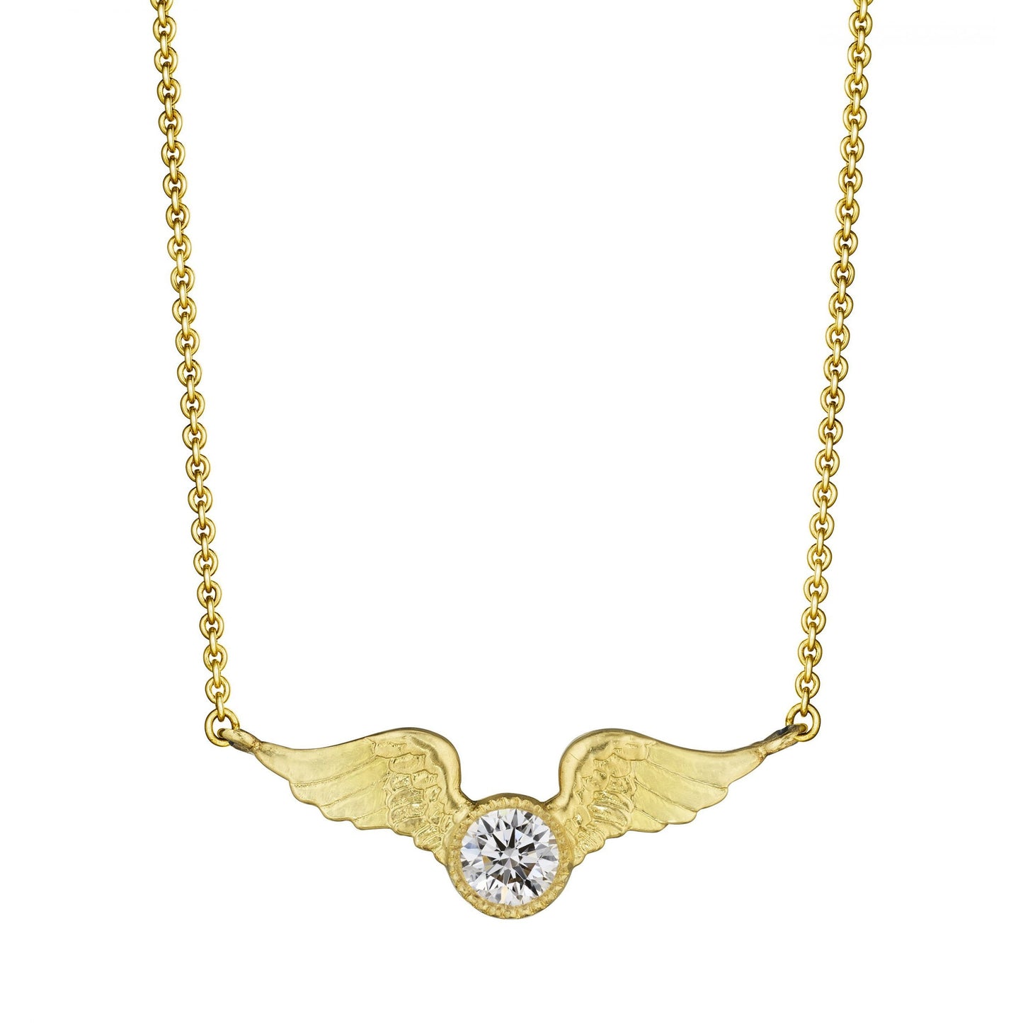 Anthony Lent Small Victory Necklace with Diamond