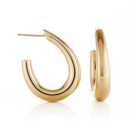 Gold Horseshoe Hoop Earrings