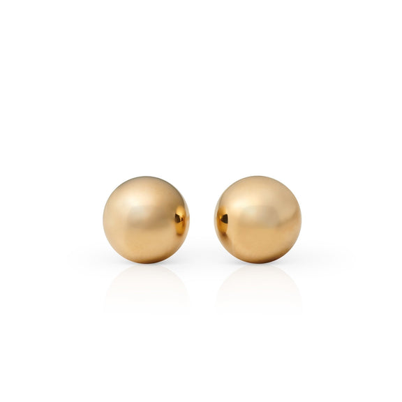 9.5mm Gold Bead Earrings