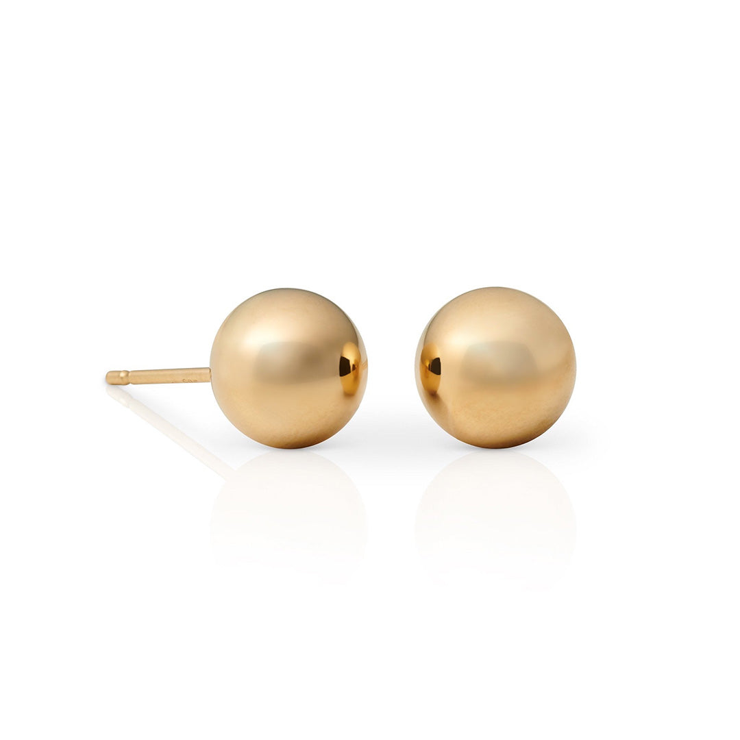 9.5mm Gold Bead Earrings