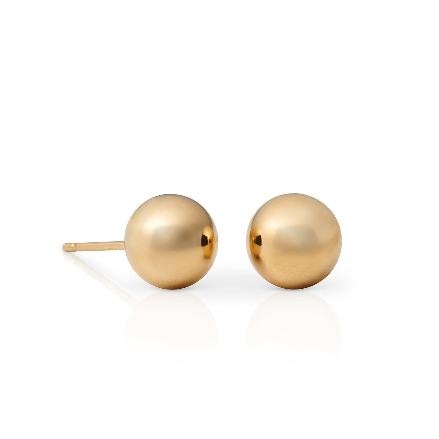 9.5mm Gold Bead Earrings