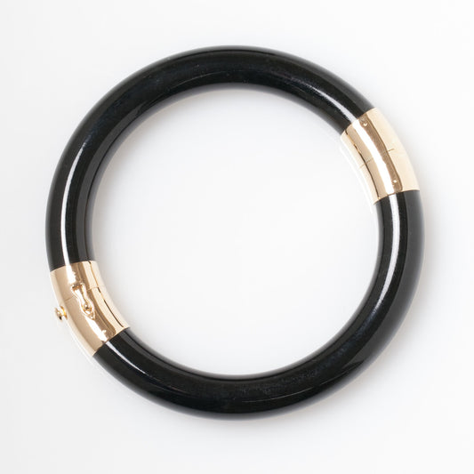 Pacific Bangle in Black Jade