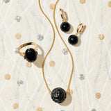 Diana Ring in Black Nephrite Jade