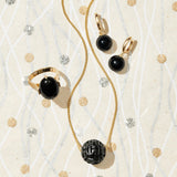 Diana Ring in Black Nephrite Jade