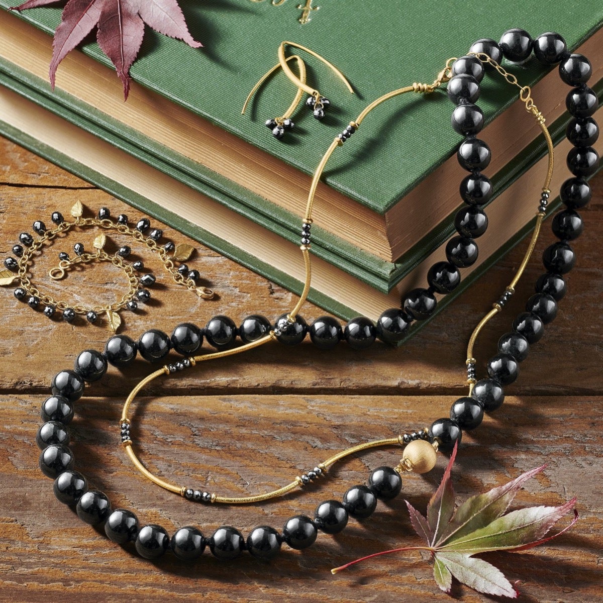 10mm Black Jade Long Necklace