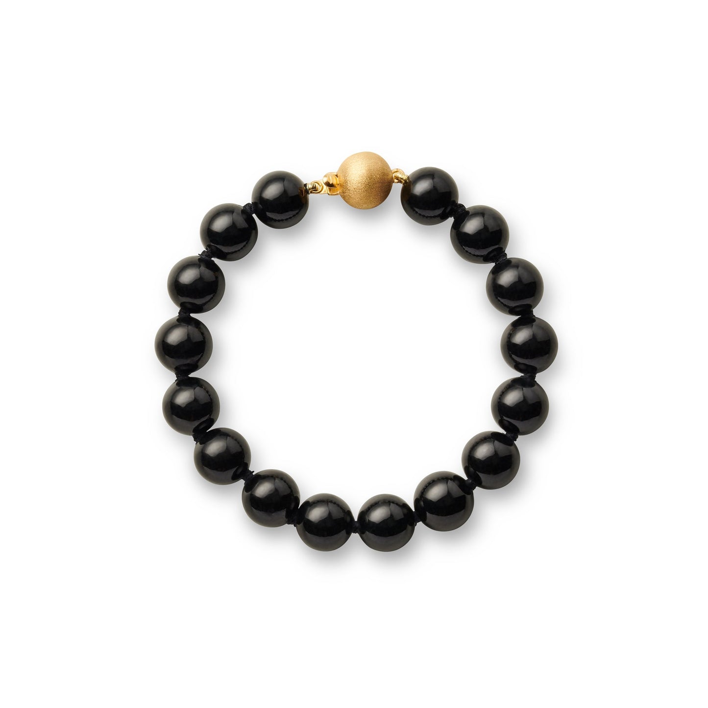 Gump's Signature 10mm Black Jade Bead Bracelet