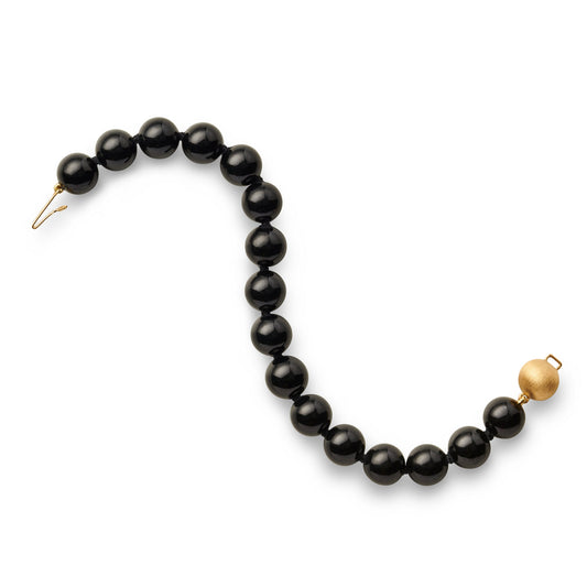 10mm Black Jade Bead Bracelet