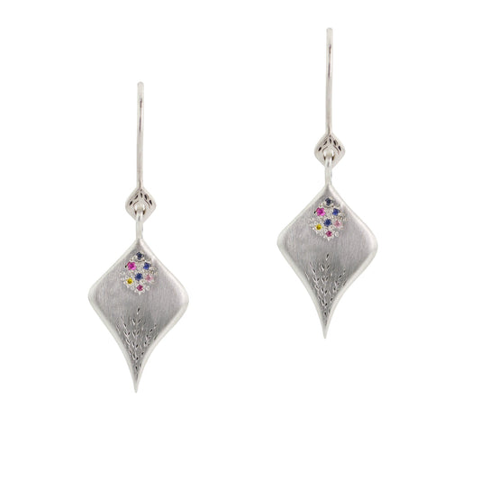 Adel Chefridi Silver & Multi-Color Sapphire Secret Garden Earrings