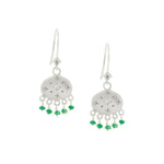 Adel Chefridi Emerald & Diamond New Moon Earrings