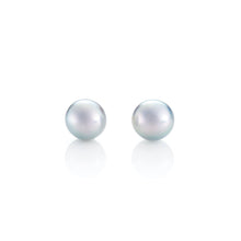 Gump's Signature 6mm Silver Blue Akoya Pearl Earrings