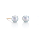 6mm Silver Blue Akoya Pearl Earrings