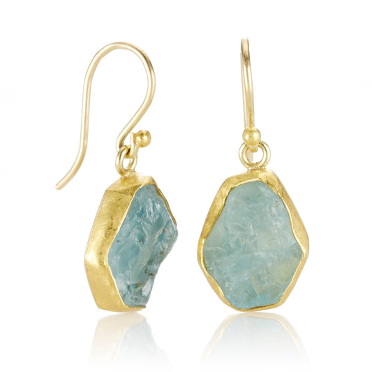 Aquamarine Crystal Drop Earrings