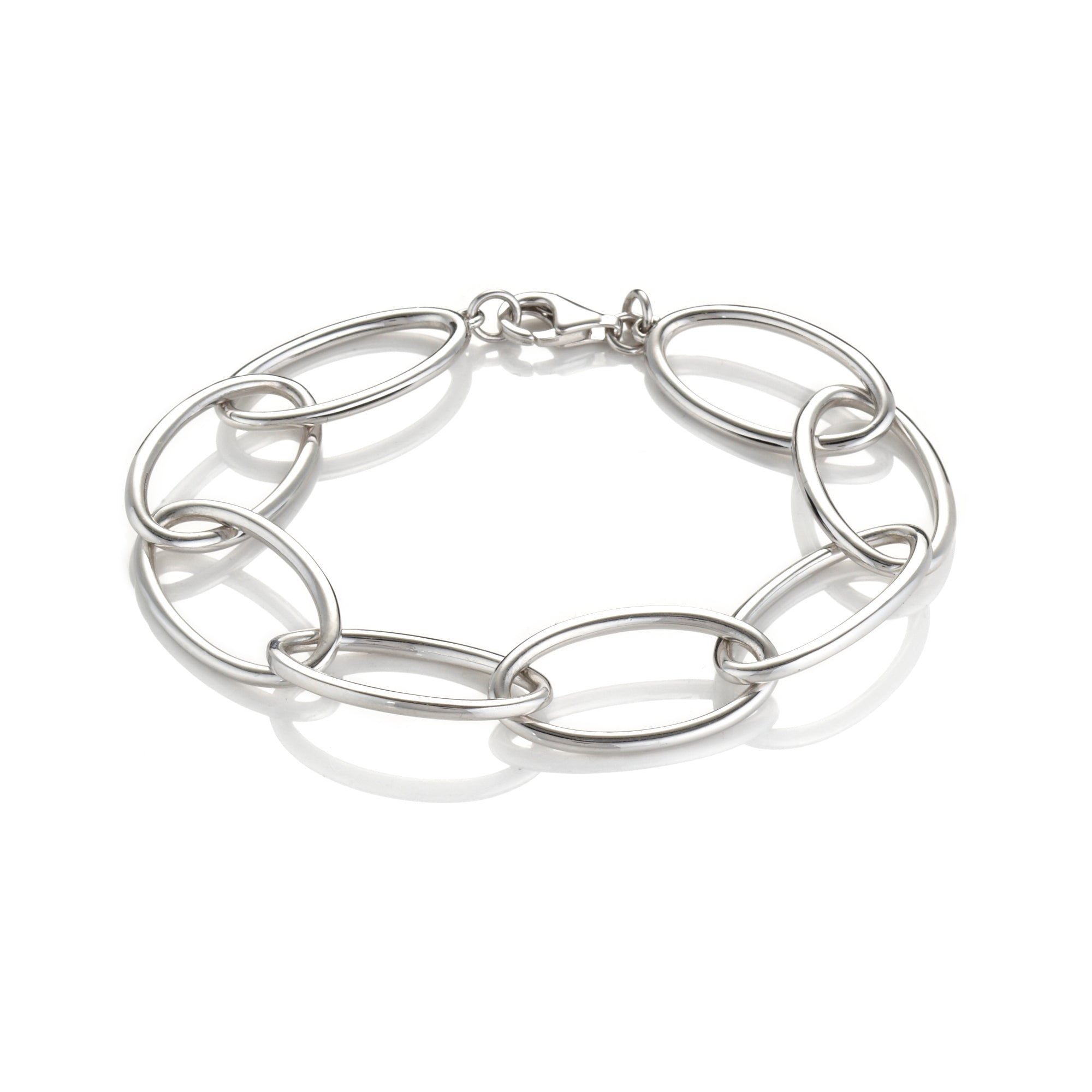 Gump's Signature Silver Oval Link Bracelet