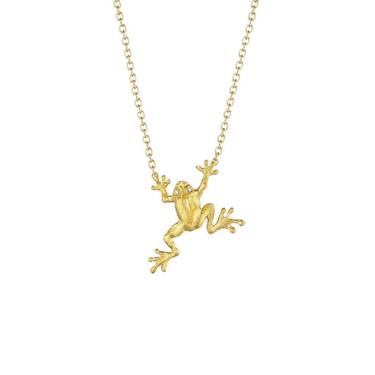 Anthony Lent Climbing Frog Necklace