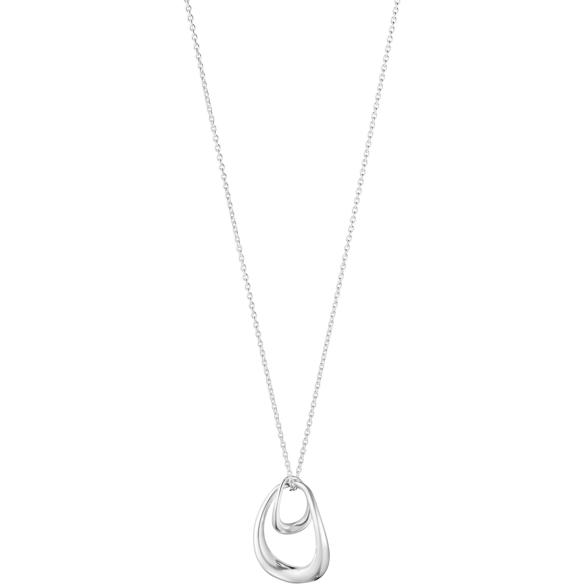 Georg Jensen Silver Offspring Drop Pendant Necklace