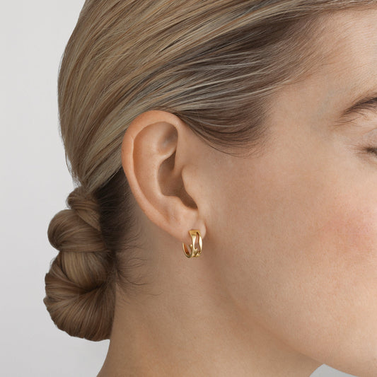 Gold Fusion Hoop Earrings