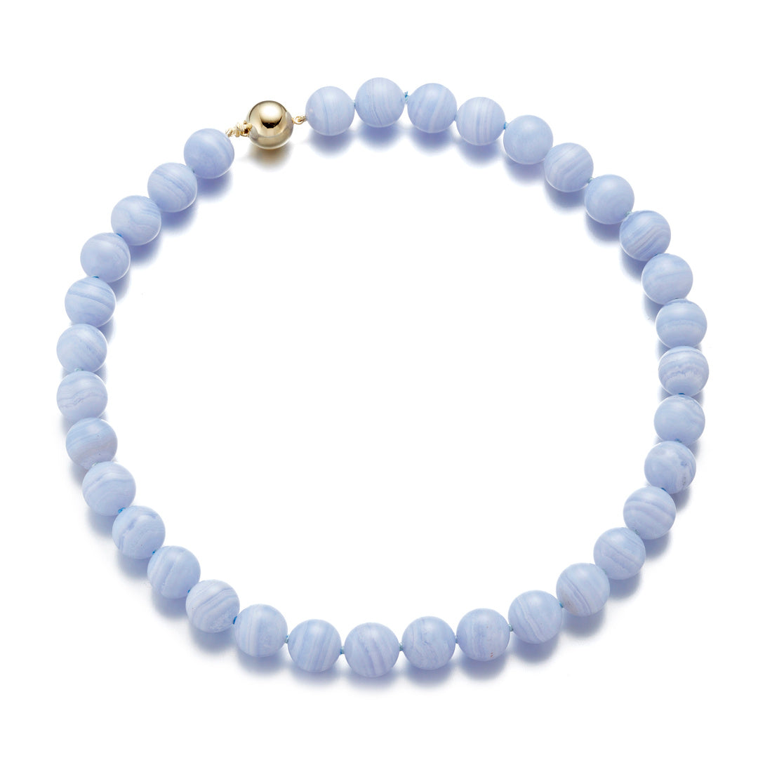 Gump's Signature 12mm Blue Lace Agate Necklace