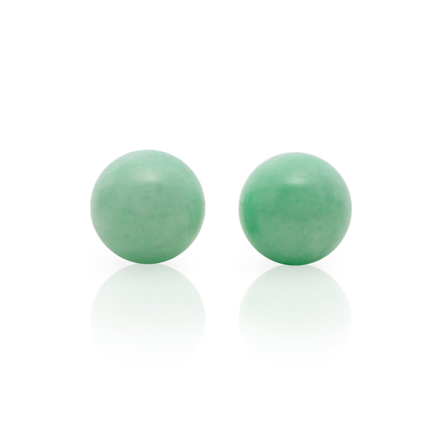 Gump's Signature Apple Green Jade Bead Earrings