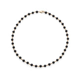 Black Jade & Gold Link Necklace