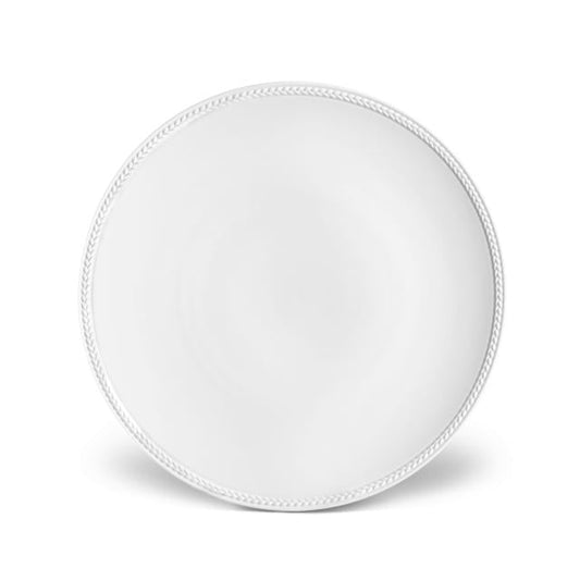 L'Objet Soie Tressee White Dinner Plate