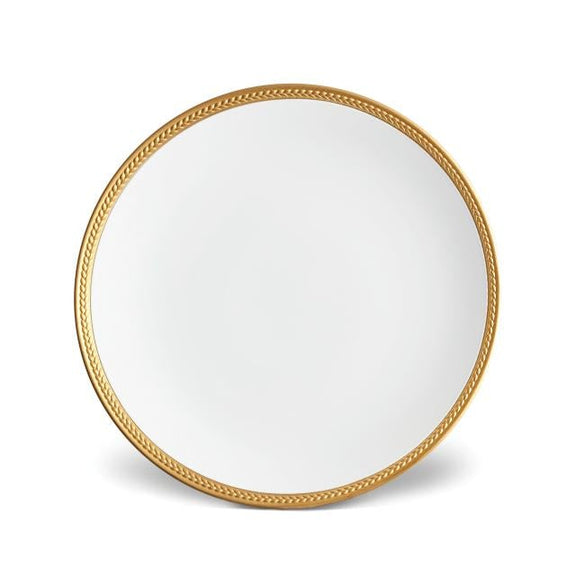 L'Objet Soie Tressee Gold Dinner Plate