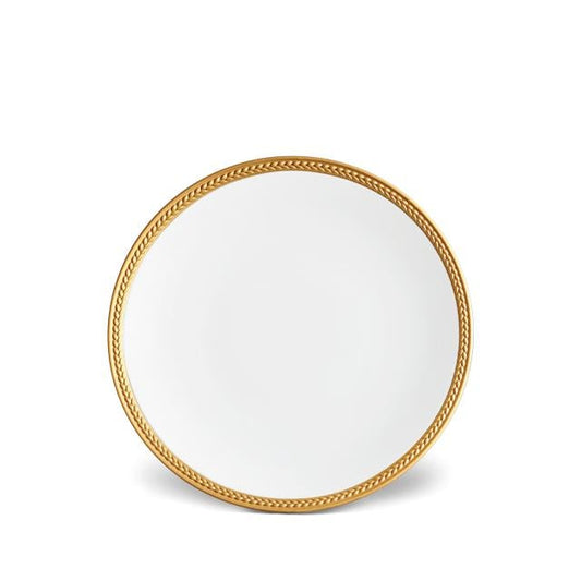 L'Objet Soie Tressee Gold Dessert Plate