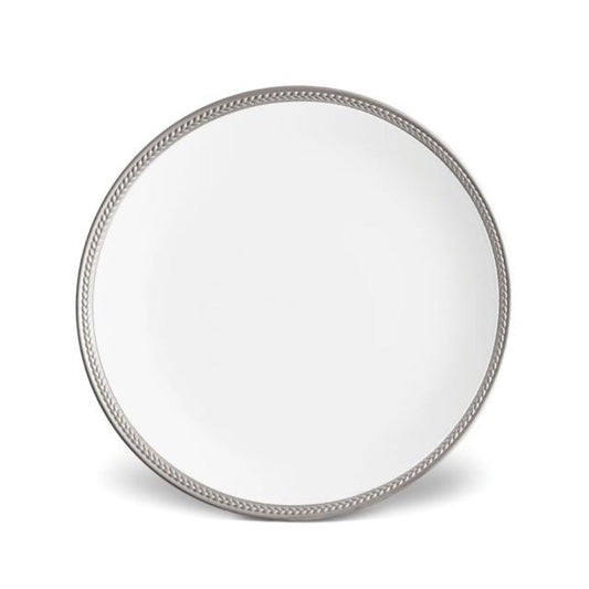 L'Objet Soie Tressee Platinum Dinner Plate